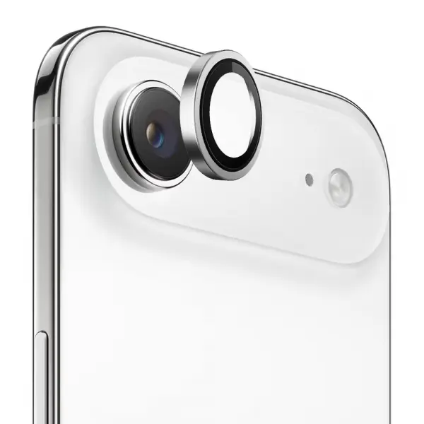 Folie de protectie Camera Spate Blueo Metal Frame pentru Apple iPhone 17 Air, Sticla Securizata, Argintie
