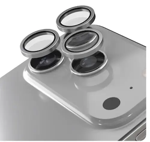 Folie de protectie Camera Spate Etteri pentru Apple iPhone 17 Pro Max / 17 Pro, Sticla Securizata, Gri