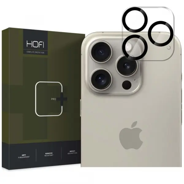Folie de protectie Camera Spate HOFI CAM PRO+ pentru Apple iPhone 16 Pro Max / 16 Pro, Sticla Securizata, Neagra