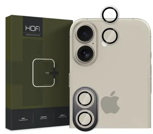 Folie de protectie Camera spate HOFI CamRing PRO+ pentru Apple iPhone 16 Plus / 16, Sticla Securizata, Transparenta