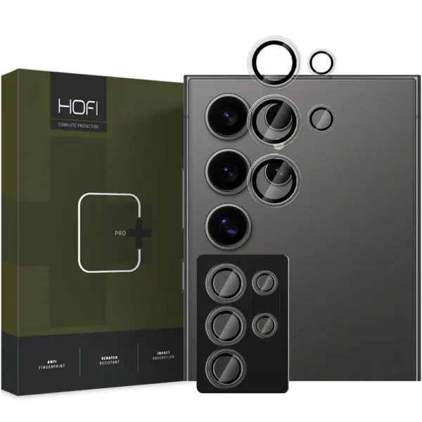 Folie de protectie Camera Spate HOFI CamRing PRO+ pentru Samsung Galaxy S25 Ultra S938, Sticla Securizata, Neagra