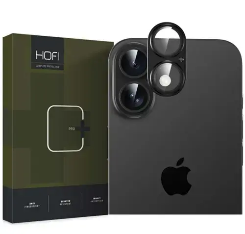 Folie de protectie Camera spate HOFI FullCam pentru Apple iPhone 16 Plus / 16, Sticla Securizata, Full Glue, Neagra