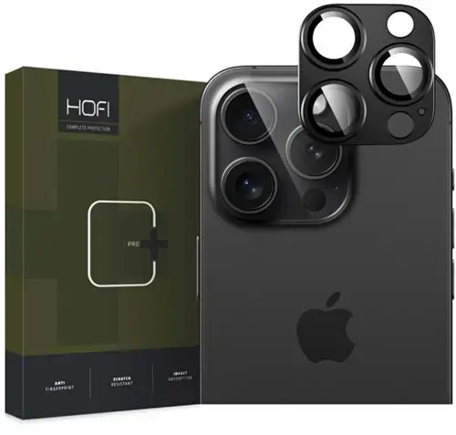 Folie de protectie Camera spate HOFI pentru Apple iPhone 16 Pro Max / 16 Pro, Sticla Securizata, Full Glue, Neagra