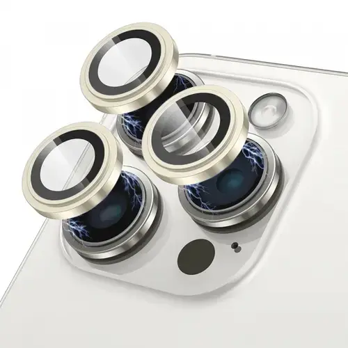Folie de protectie Camera Spate Lito S+ pentru Apple iPhone 17 Pro Max / 17 Pro, Sticla Securizata, Galbena