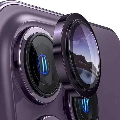 Folie de protectie Camera Spate Lito S+ pentru Apple iPhone 14 Pro, Sticla Securizata (Mov)