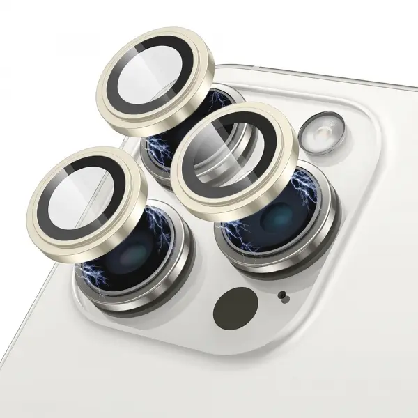 Folie de protectie Camera Spate Lito S+ pentru Apple iPhone 17 Pro Max / 17 Pro, Sticla Securizata, Galbena