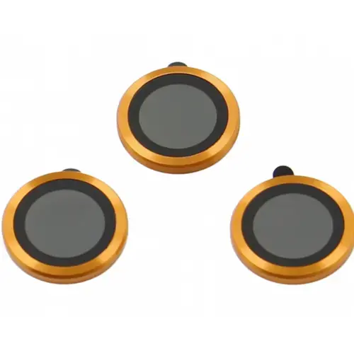 Folie de protectie Camera Spate OEM pentru Apple iPhone 17 Pro Max, Sticla Securizata, Portocalie