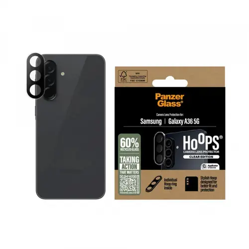 Folie de protectie Camera Spate PanzerGlass Hoops pentru Samsung Galaxy A36 A366, Sticla Securizata