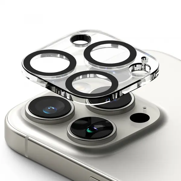 Folie de protectie Camera Spate Ringke pentru Apple iPhone 16 Pro Max / 16 Pro, Sticla Securizata, Set 2 bucati, Transparenta