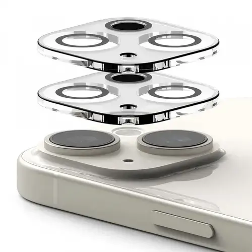 Folie de protectie Camera Spate Ringke pentru Apple iPhone 15 Plus / 15, Sticla Securizata, Set 2 bucati