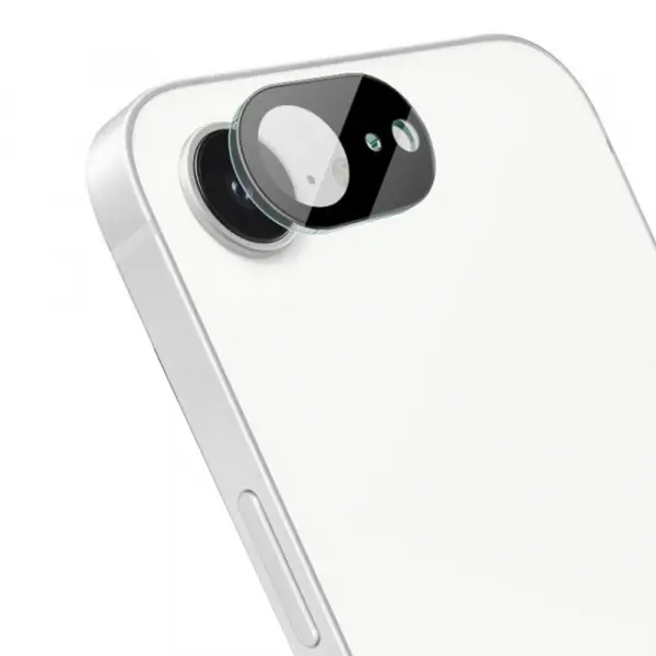 Folie de protectie Camera Spate Techsuit pentru Apple iPhone 17e / 16e, Sticla Securizata, Neagra