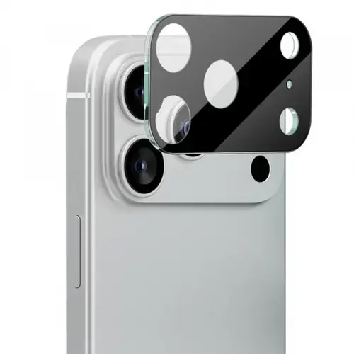 Folie de protectie Camera Spate Techsuit pentru Apple iPhone 17 Pro, Sticla Securizata (Negru)