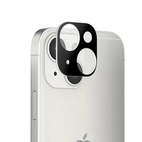 Folie de protectie Camera Spate Techsuit pentru Apple iPhone 13 mini / 13, Sticla Securizata, Neagra