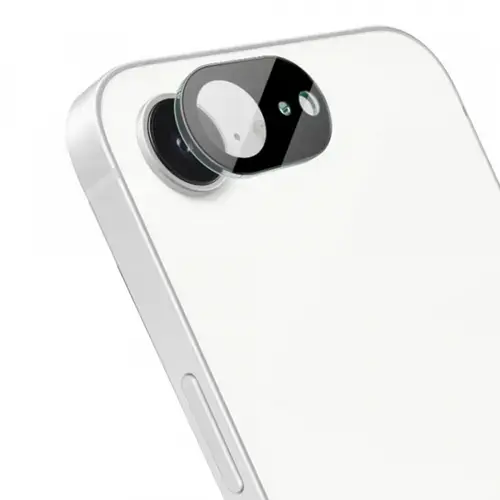 Folie de protectie Camera Spate Techsuit pentru Apple iPhone 16e, Sticla Securizata, Neagra