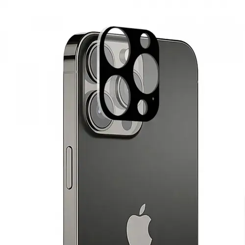 Folie de protectie Camera Spate Techsuit pentru Apple iPhone 13 Pro Max / 13 Pro, Sticla Securizata, Neagra