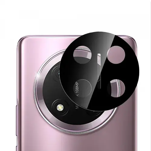 Folie de protectie Camera Spate Techsuit pentru Honor X9c / Magic7 Lite, Sticla Securizata, Neagra