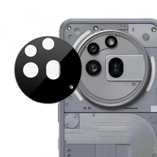 Folie de protectie Camera Spate Techsuit pentru Nothing Phone (3a) Pro, Sticla Securizata, Neagra