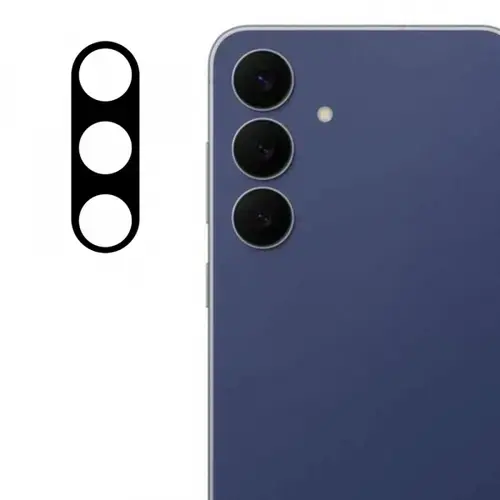 Folie de protectie Camera Spate Techsuit pentru Samsung Galaxy S25 FE, Sticla Securizata, Neagra