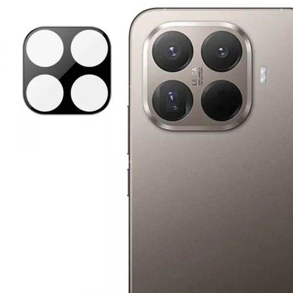Folie de protectie Camera Spate Techsuit pentru Xiaomi 15T Pro, Sticla Securizata, Neagra