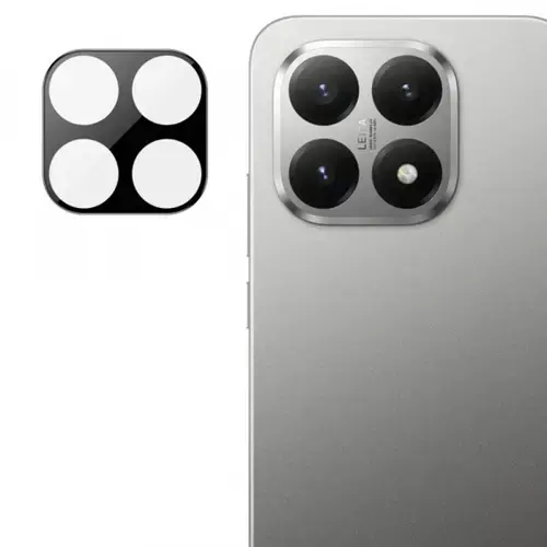Folie de protectie Camera Spate Techsuit pentru Xiaomi 15T, Sticla Securizata, Neagra