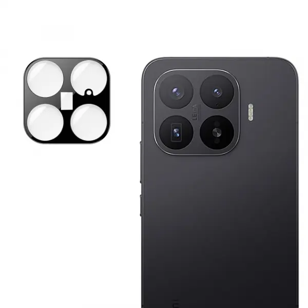 Folie de protectie Camera Spate Techsuit pentru Xiaomi 17T Pro, Sticla Securizata, Neagra