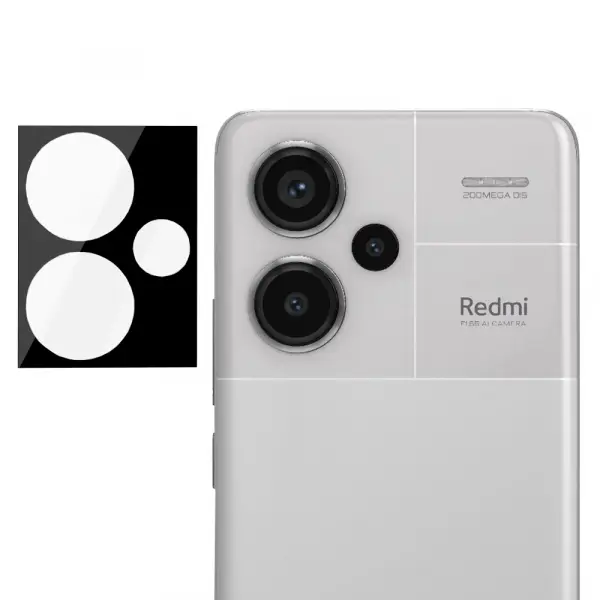 Folie de protectie Camera Spate Techsuit pentru Xiaomi Redmi Note 13 Pro+, Sticla Securizata, Neagra