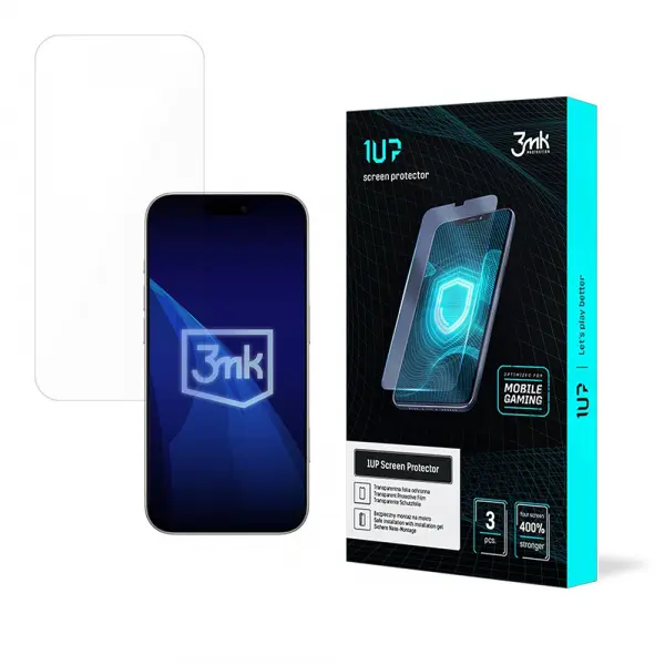 Folie de protectie Ecran 3MK 1UP pentru Apple iPhone 17 Pro Max, Plastic, Set 3 bucati