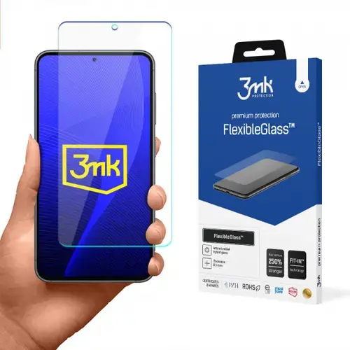 Folie de protectie Ecran 3MK FlexibleGlass pentru Samsung Galaxy S23 S911, Sticla Flexibila, Full Glue