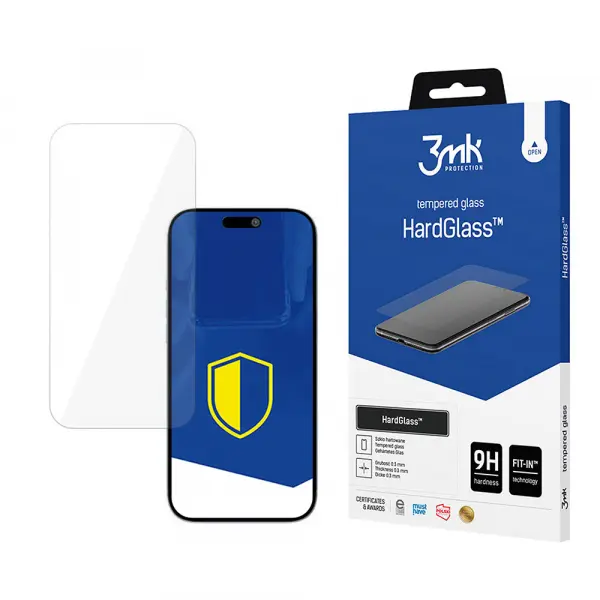 Folie de protectie Ecran 3MK HardGlass pentru Apple iPhone 17 Air, Sticla Securizata, Full Glue