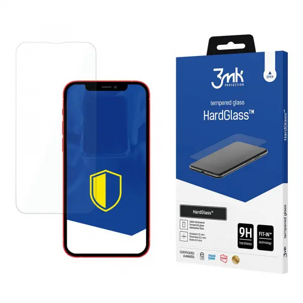 Folie de protectie Ecran 3MK HardGlass pentru Apple iPhone 13, Sticla Securizata, Full Glue