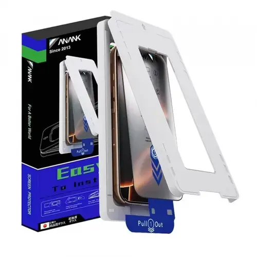 Folie de protectie Ecran Anank 2X Reinforced pentru Apple iPhone 15 Pro, Sticla Securizata, Full Glue, 2.5D