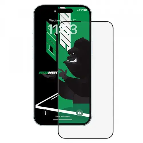 Folie de protectie Ecran Anank 5X Reinforced CG pentru Apple iPhone 15 Pro, Sticla Securizata, Full Glue, 2.5D