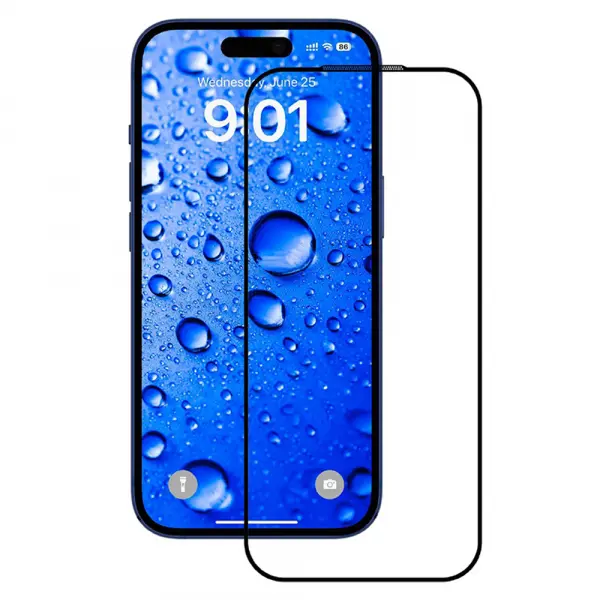 Folie de protectie Ecran Anank pentru Apple iPhone 17, Sticla Securizata, Full Glue, 2.5D, Neagra