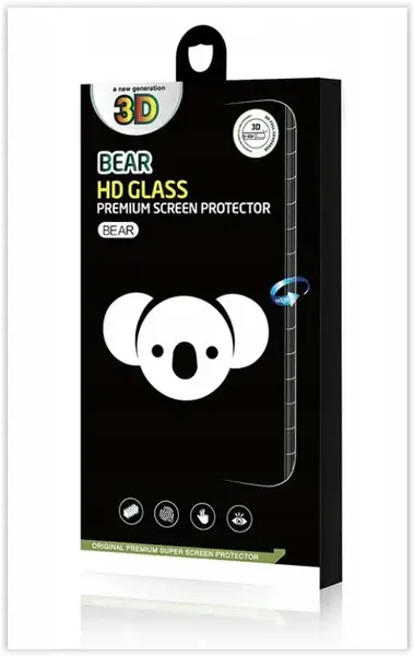 Folie de protectie Ecran Bear HD pentru Apple iPhone 16, Sticla Securizata, Full Glue, Neagra