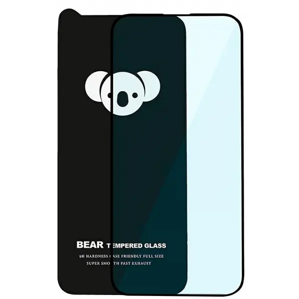 Folie de protectie Ecran Bear HD pentru Apple iPhone 17 Air, Sticla Securizata, Full Glue, Neagra