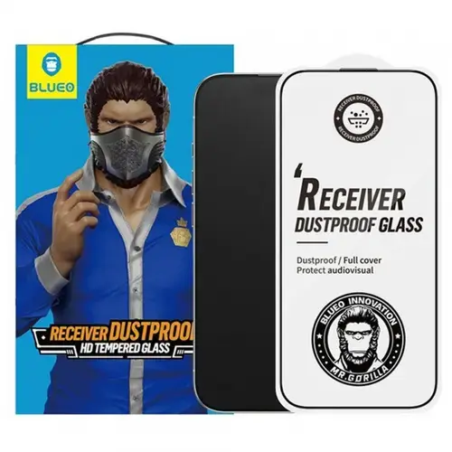 Folie de protectie Ecran Blueo Anti-Dust HD pentru Apple iPhone 16 Pro Max, Sticla Securizata, Full Glue
