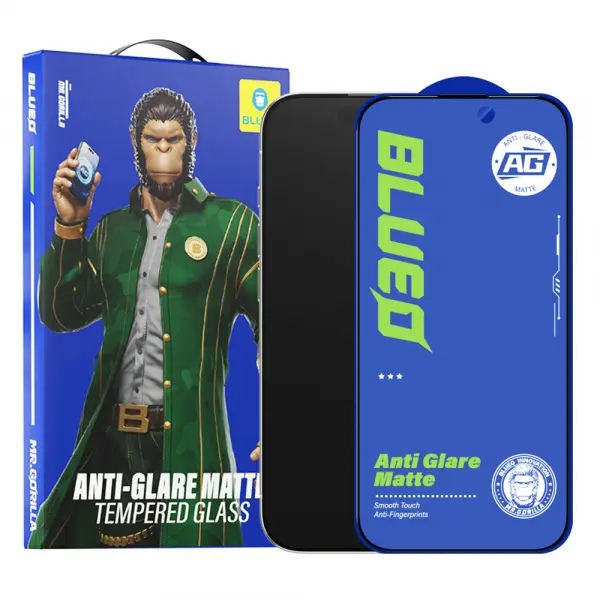 Folie de protectie Ecran Blueo Anti-Glare pentru Apple iPhone 11 / XR, Sticla Securizata, Full Glue, Neagra
