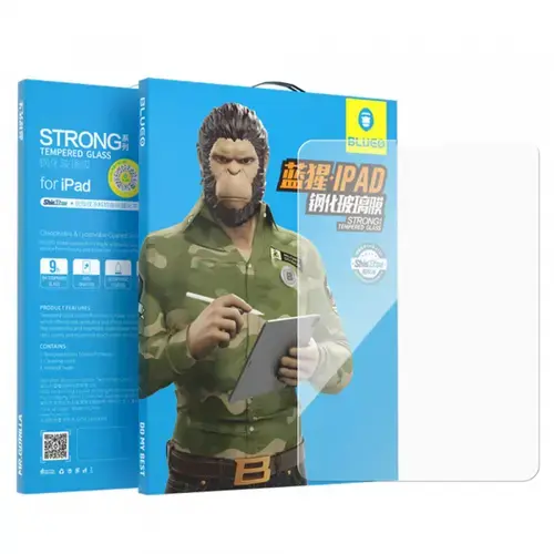 Folie de protectie Ecran Blueo HD Applicator Pro pentru Apple iPad Air 11 (2024), Sticla Securizata, Full Glue
