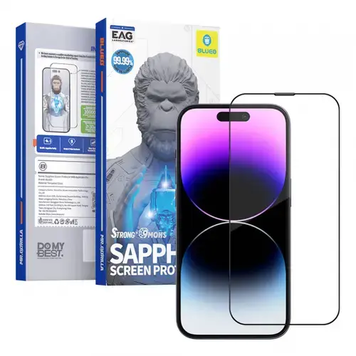 Folie de protectie Ecran Blueo Sapphire Applicator Pro pentru Apple iPhone 16 Pro Max, Sticla Securizata, Full Glue