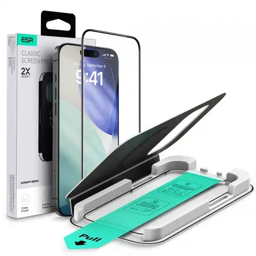 Folie de protectie Ecran ESR UltraFit pentru Apple iPhone Air, Sticla Securizata, Full Glue