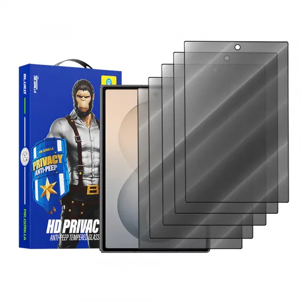 Folie de protectie Ecran Exterior Privacy Blueo Anti-Peep pentru Samsung Galaxy Z Fold8 F971, Sticla Securizata, Full Glue, Set 5 bucati
