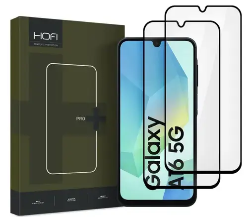 Folie de protectie Ecran HOFI Glass PRO+ pentru Samsung Galaxy A16 5G A166 / A16 4G A165, Sticla Securizata, Full Glue, Set 2 bucati, 2.5D, Neagra