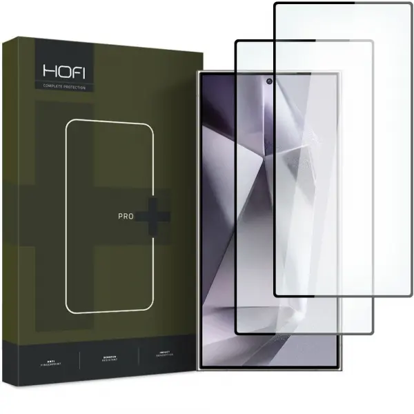 Folie de protectie Ecran HOFI Glass PRO+ pentru Samsung Galaxy S24 Ultra S928, Sticla Securizata, Full Glue, Set 2 bucati, 2.5D, Neagra