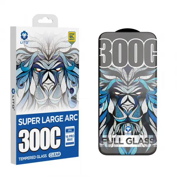 Folie de protectie Ecran Lito D+ Max 300C pentru Apple iPhone 16 Plus, Sticla Securizata, Full Glue