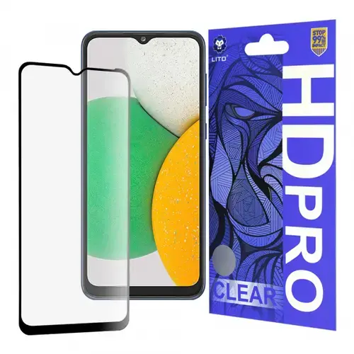 Folie de protectie Ecran Lito HD Pro Clear pentru Samsung Galaxy A03 Core A032, Sticla Securizata, Full Glue