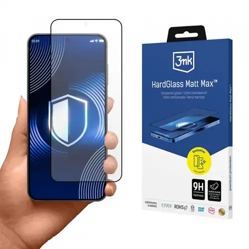 Folie de protectie Ecran Matte 3MK Max pentru Samsung Galaxy S26 Plus, Sticla Securizata, Full Glue, Neagra