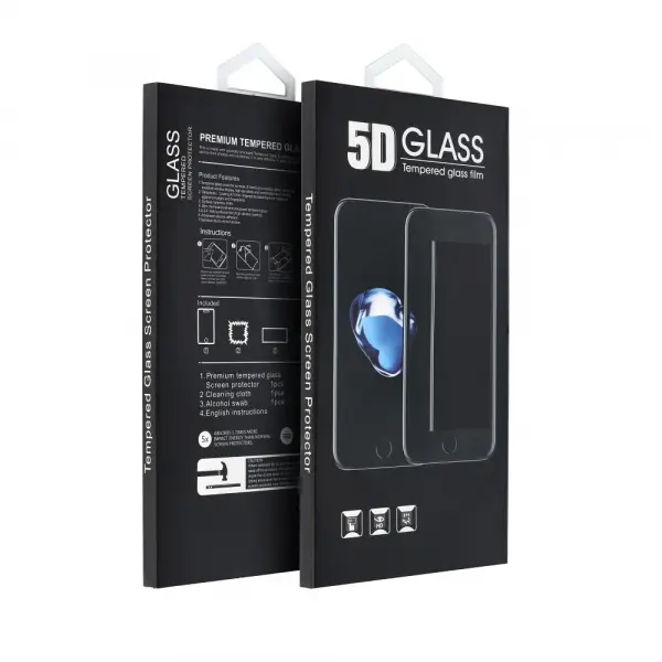 Folie de protectie Ecran Matte OEM pentru Apple iPhone 17 Pro, Sticla Securizata, Full Glue, 5D, Neagra