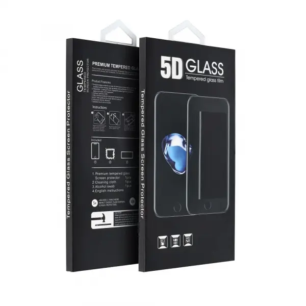 Folie de protectie Ecran OEM pentru Xiaomi Redmi Note 10S / Note 10, Sticla Securizata, Full Glue, 5D, Neagra