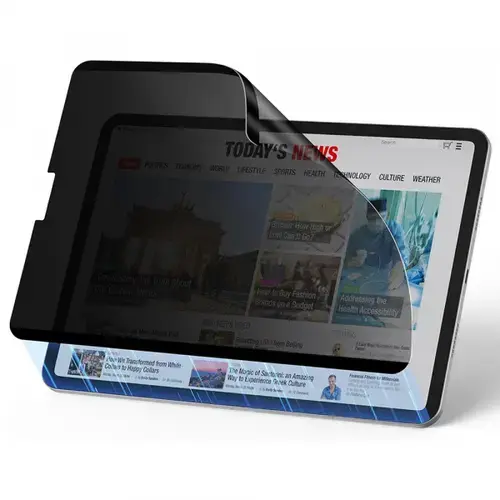 Folie de protectie Ecran Privacy ESR Magnetic pentru Apple iPad Pro 12.9 (2022) / Pro 12.9 (2021) / Pro 12.9 (2020) / Pro 12.9 (2018), Plastic (Negru)