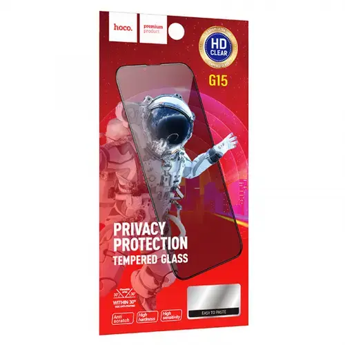 Folie de protectie Ecran Privacy HOCO G15 pentru Apple iPhone 11 / XR, Sticla Securizata, Full Glue, 5D
